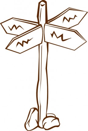 Crossroads Sign clip art Vector clip art - Free vector for free ...