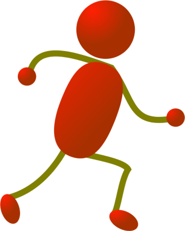 Stick Man Running Clipart