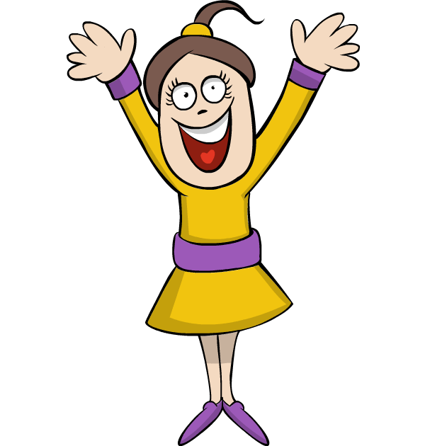 Happy clipart girl