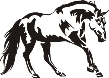 Quarter horse silhouette clipart