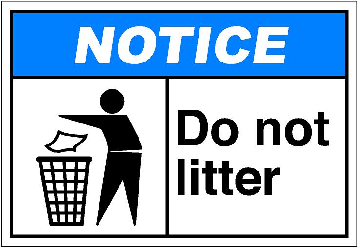 Dont litter clipart
