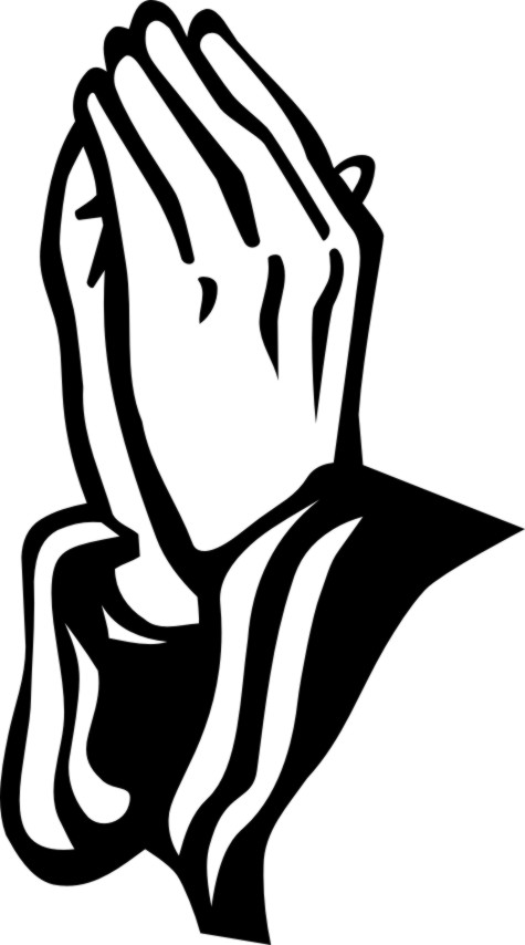 Hands in prayer clipart