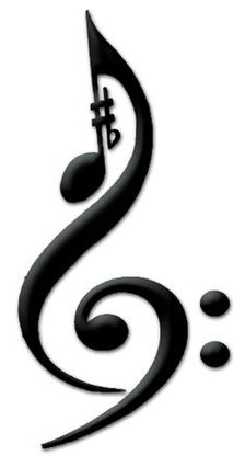 Treble Clef Peace Sign Tattoo Clipart - Free to use Clip Art Resource