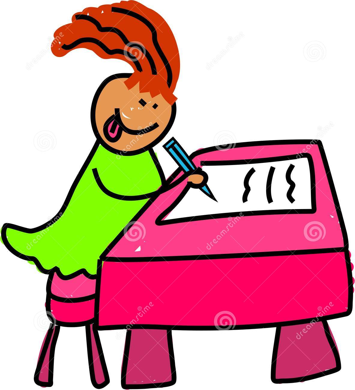Free Clip Art Children Writing - Free Clipart Images