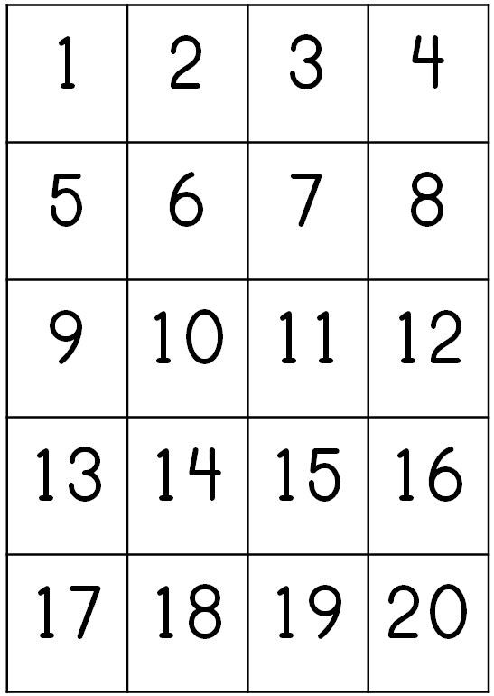 Number Chart | Resources For ...