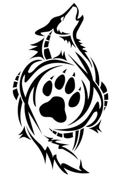 Tribal Wolf Art - ClipArt Best