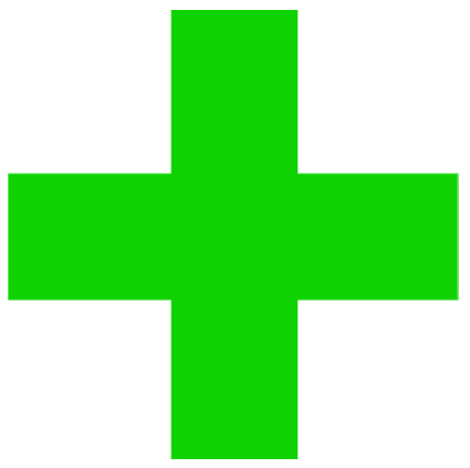 Green medical cross clipart