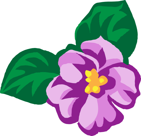 African Violets Border Clipart