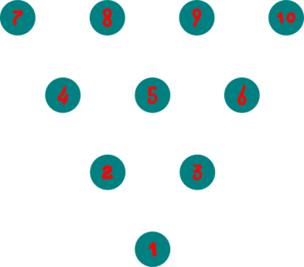 Bowling Pin Layout - vector Clip Art