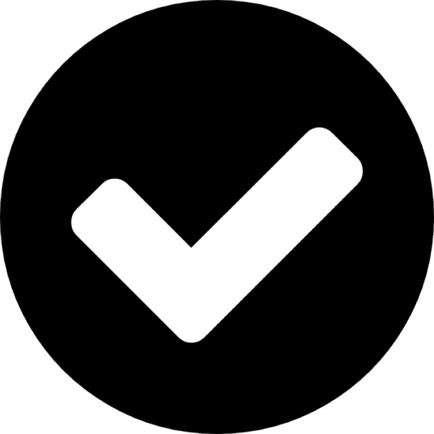 Ok sign in a circle Icons | Free Download