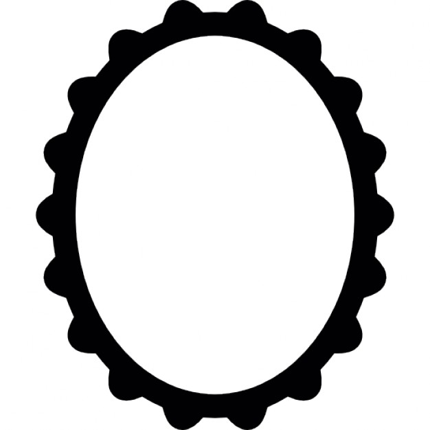 Frame of oval shape and vintage style Icons | Free Download