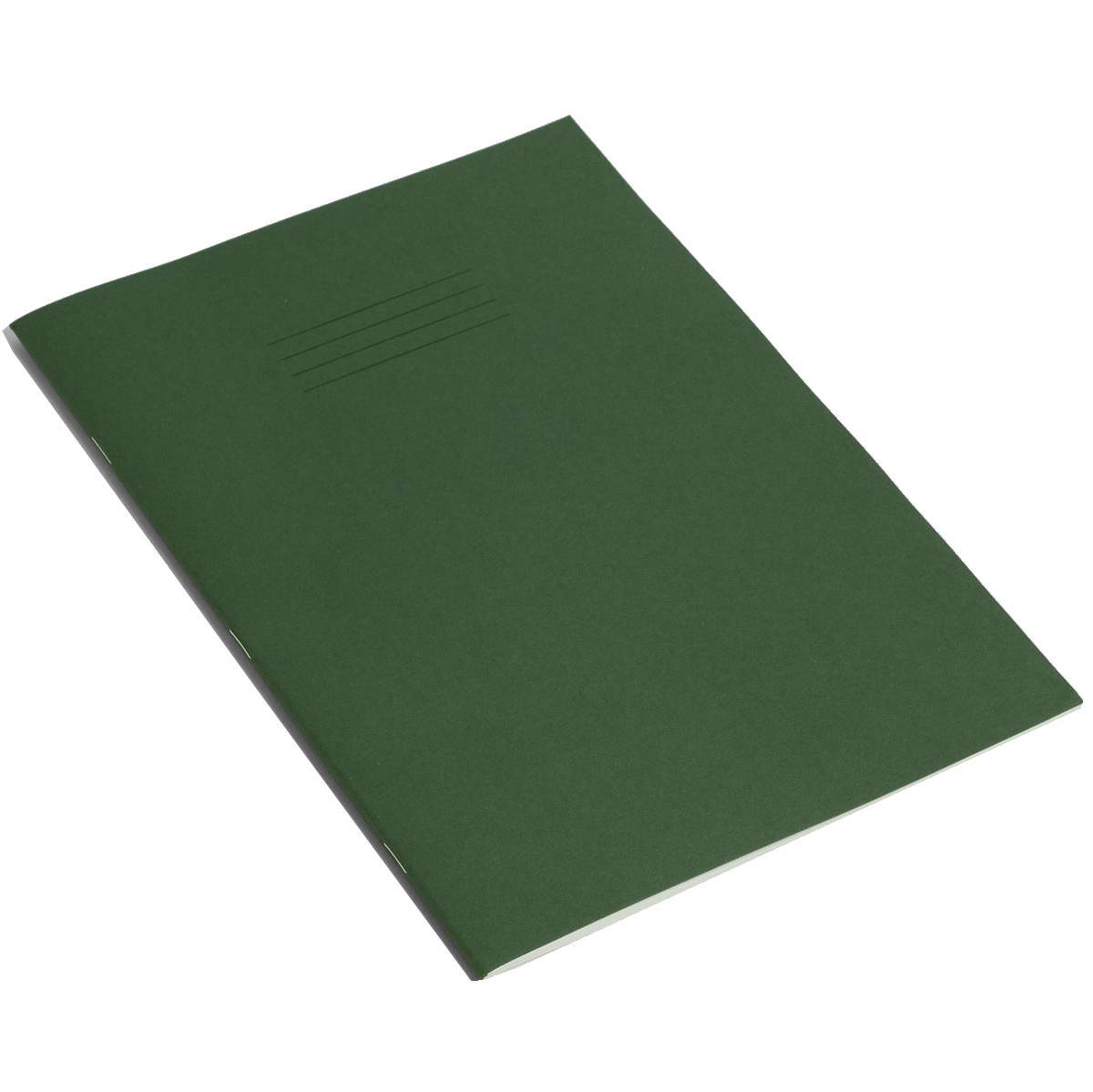 A4 Exercise Book, Dark Green, 8mm ruled & blank, 48 Page (Pack of 10)
