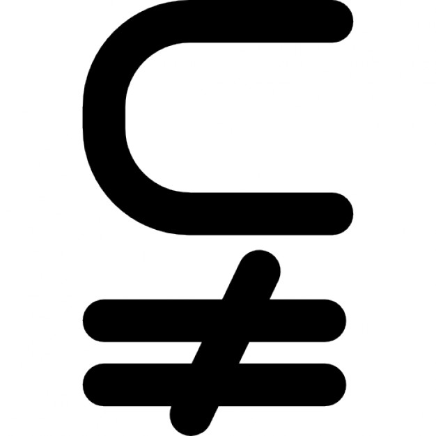 Subset of above not equal mathematical symbol Icons | Free Download
