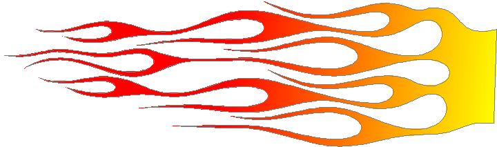 Flames Decals / Tribals Decals :: Yellow to Red faded flames Decal ...