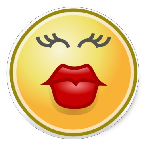 Smiley Kiss keychain from Zazzle.