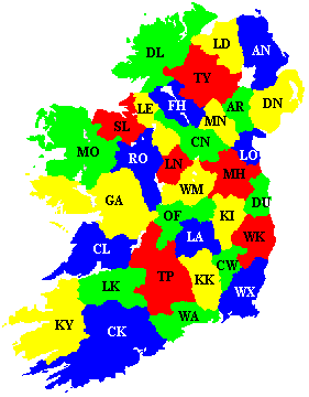 Details and Maps of Irish Counties