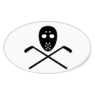 Crossed Hockey Sticks Stickers, Crossed Hockey Sticks Sticker Designs