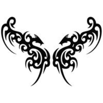 Wings Dragon Face - Tribal Decal Vinyl Car Wall Laptop Cellphone ...