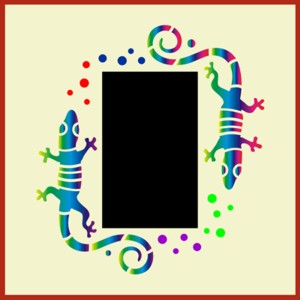 Gecko lightswitch stencil