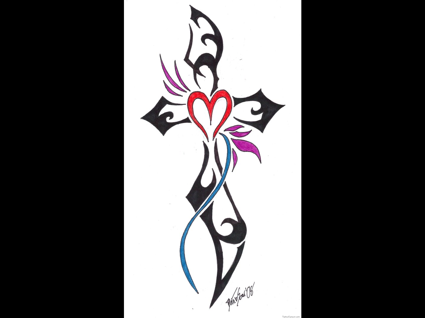 Tribal Cross Tattoos Designs Zimbio Picture #