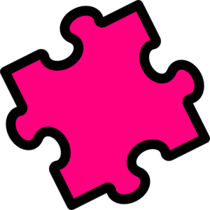 Pink Puzzle Piece clip art - vector clip art online, royalty free ...