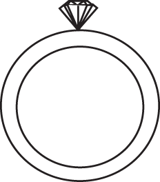 Engagement Ring Clipart Black And White - Free ...