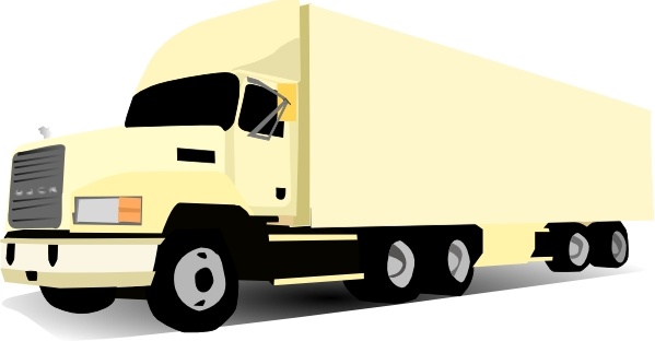 18 Wheeler Truck clip art Free vector in Open office drawing svg ...
