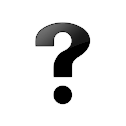 Black and white question mark clipart with no background