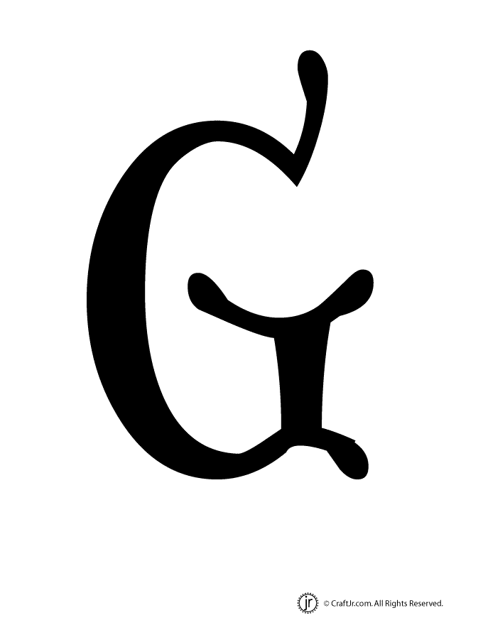 Christmas Lettering - Capital G - Woo! Jr. Kids Activities