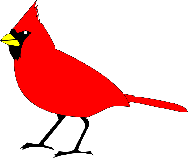 Red cardinal bird clip art