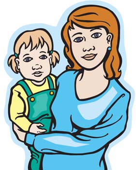 Mother Clip Art Black And White - Free Clipart Images
