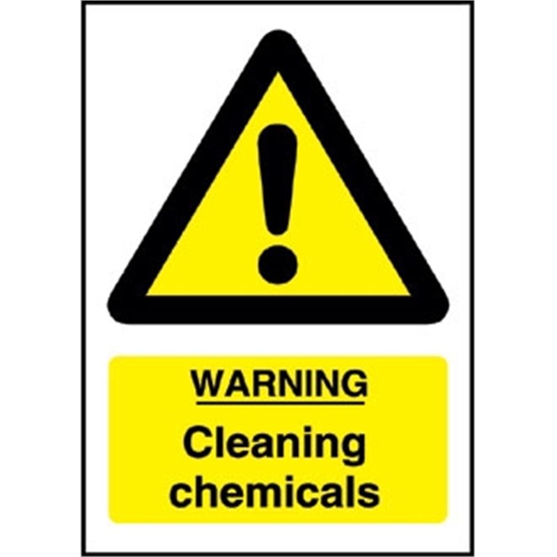 Warning Cleaning Chemicals Sign - Buy Online at Nisbets