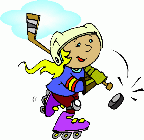 Girl Ice Hockey Clipart