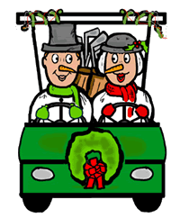 Christmas Golf Greetings Postcards For Xmas And Holidays Golf Golf ...