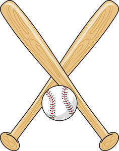 Crossed Baseball Bat Clipart - Free Clipart Images