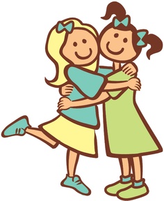 Friends Hugging Clipart - Free Clipart Images