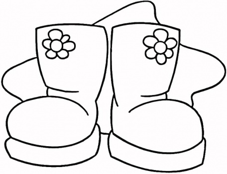 Rain Boots Coloring Page - Free Clipart Images