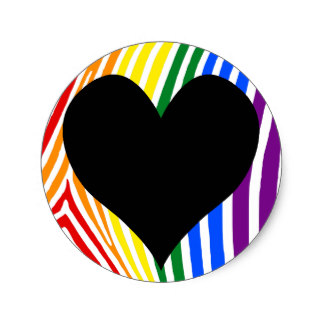 Rainbow Zebra Stripes Stickers | Zazzle