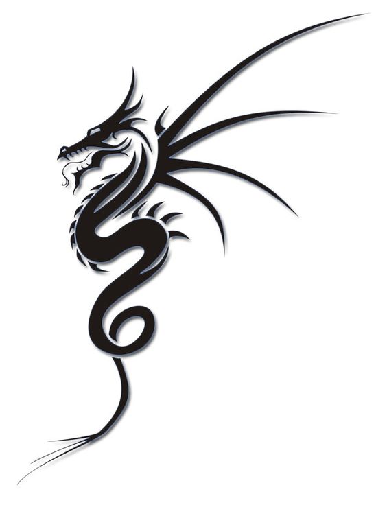 32+ Simple Tribal Dragon Tattoos