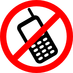 No Cell Phones Allowed clip art - vector clip art online, royalty ...