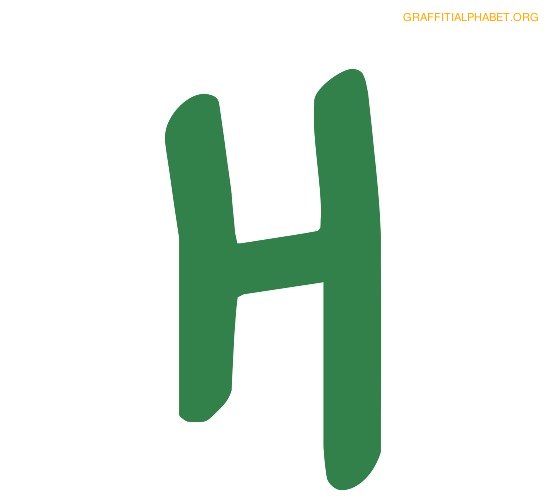 Graffiti Alphabet H Graffiti Letter H Printables | Graffiti ...
