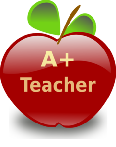 Clipart teacher apple