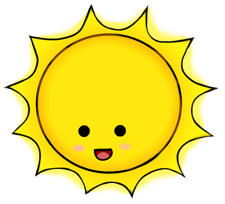 Sun shining clipart