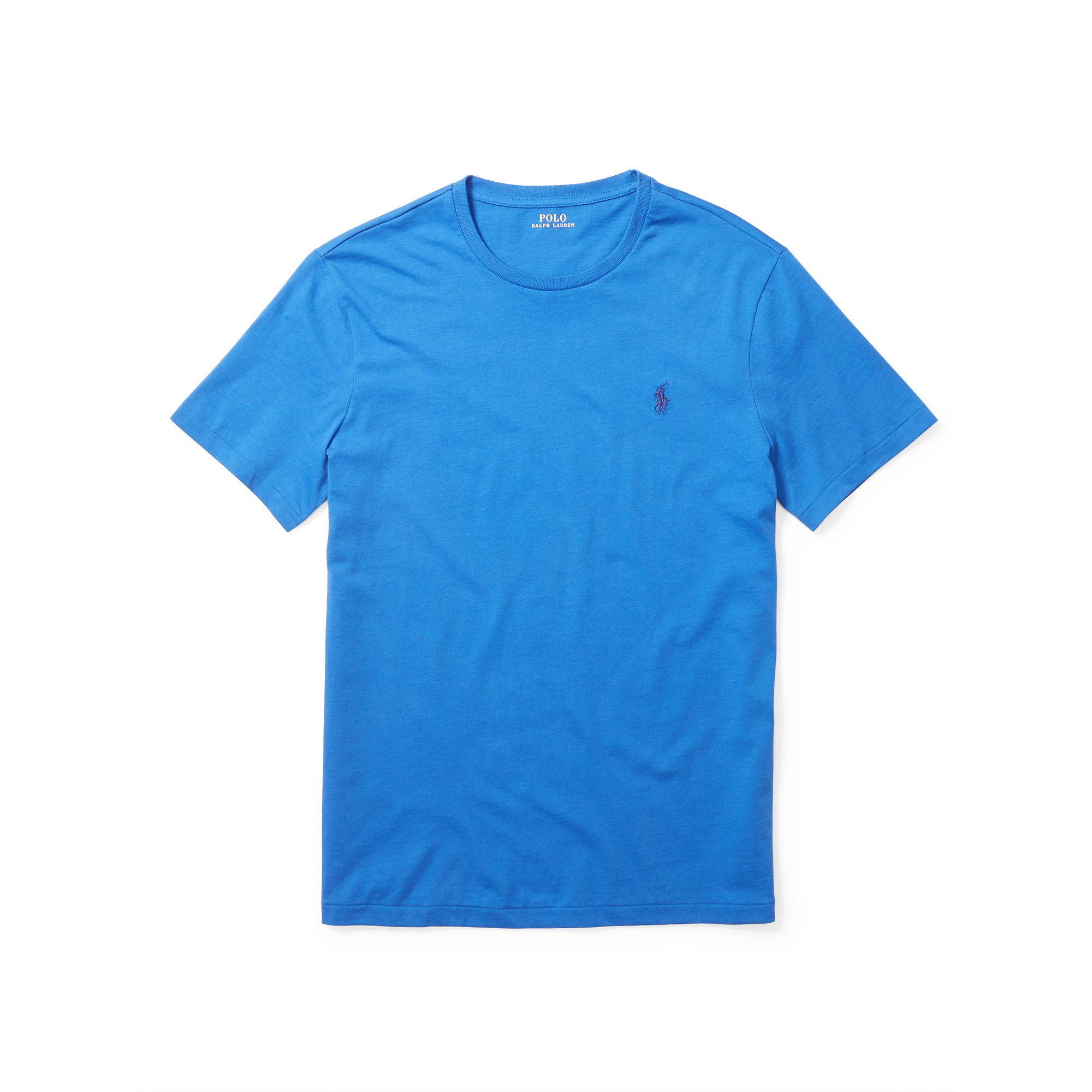 Polo ralph lauren Custom-fit Cotton T-shirt in Blue for Men | Lyst ...