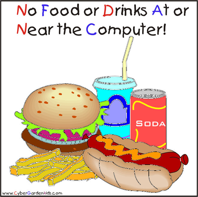 Do Not Eat Or Drink Near Computers Clipart Best