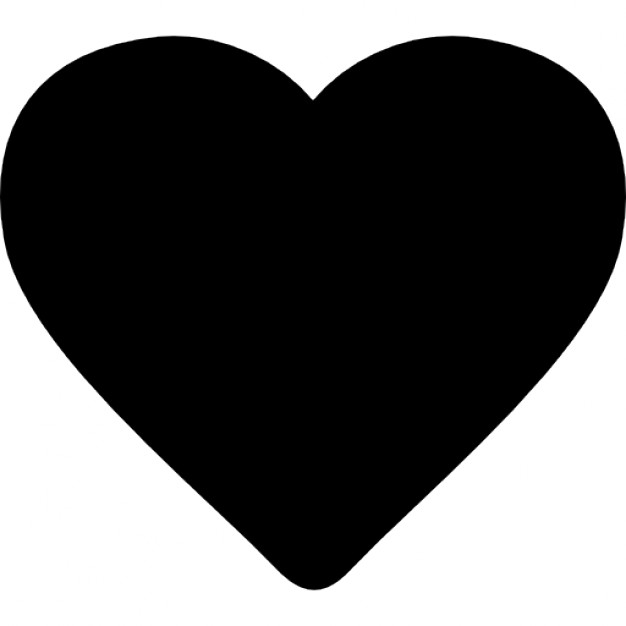 Heart solid shape love and favorite symbol Icons | Free Download