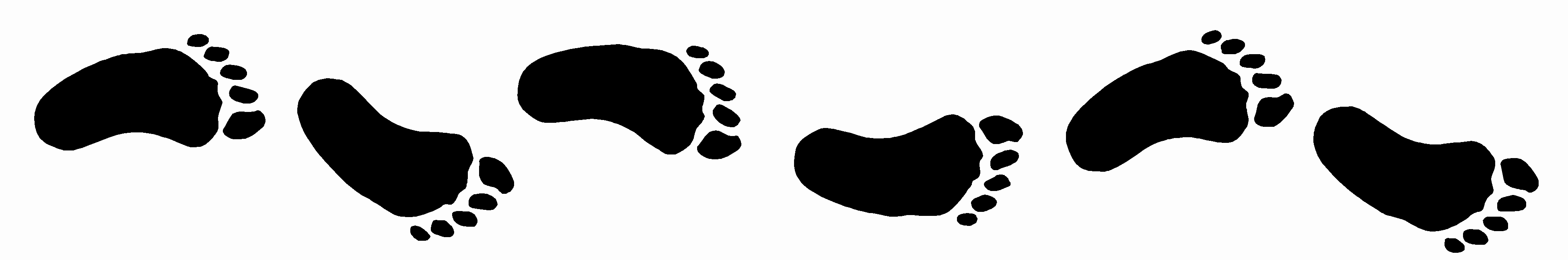 Baby Footprints Black And White Clipart