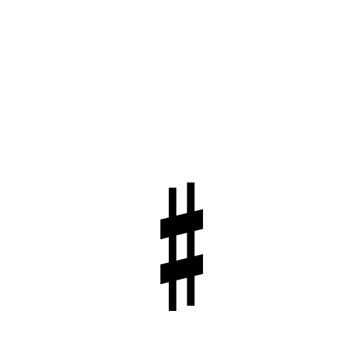 â?¯ | music sharp sign | Musica, Regular @ Graphemica