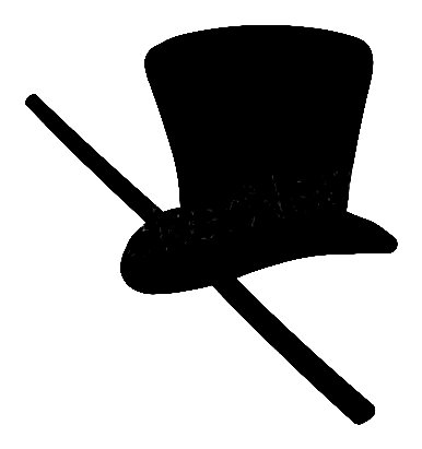 Magic Hat and Wand Sticker, humor bumper decals, funny humor ...