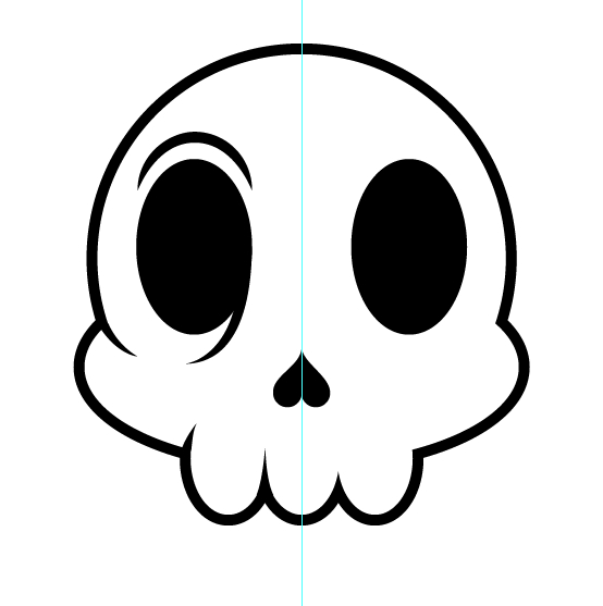 Create a Cartoon Skull Sticker in Illustrator - Vectips
